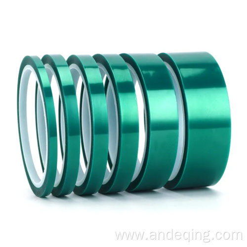 Powder Coating Silicone Adhesive Green PET Polyester tape